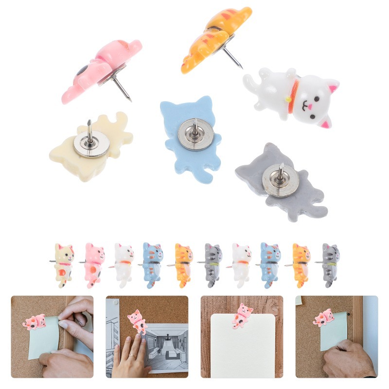 หมุดติดกระดานรูปแมวน่ารัก 20 ช - Office Furniture Online บทวิจารณ์และราคา