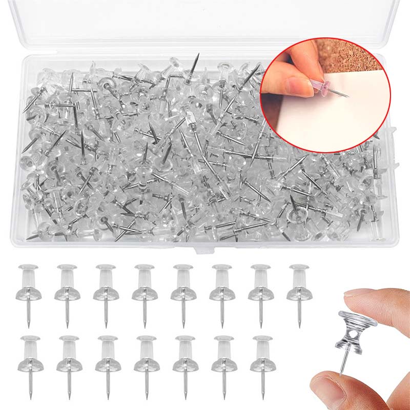 50/100Pcs PUSH Pins โปร่งใส Th - Office Furniture Online บทวิจารณ์และราคา