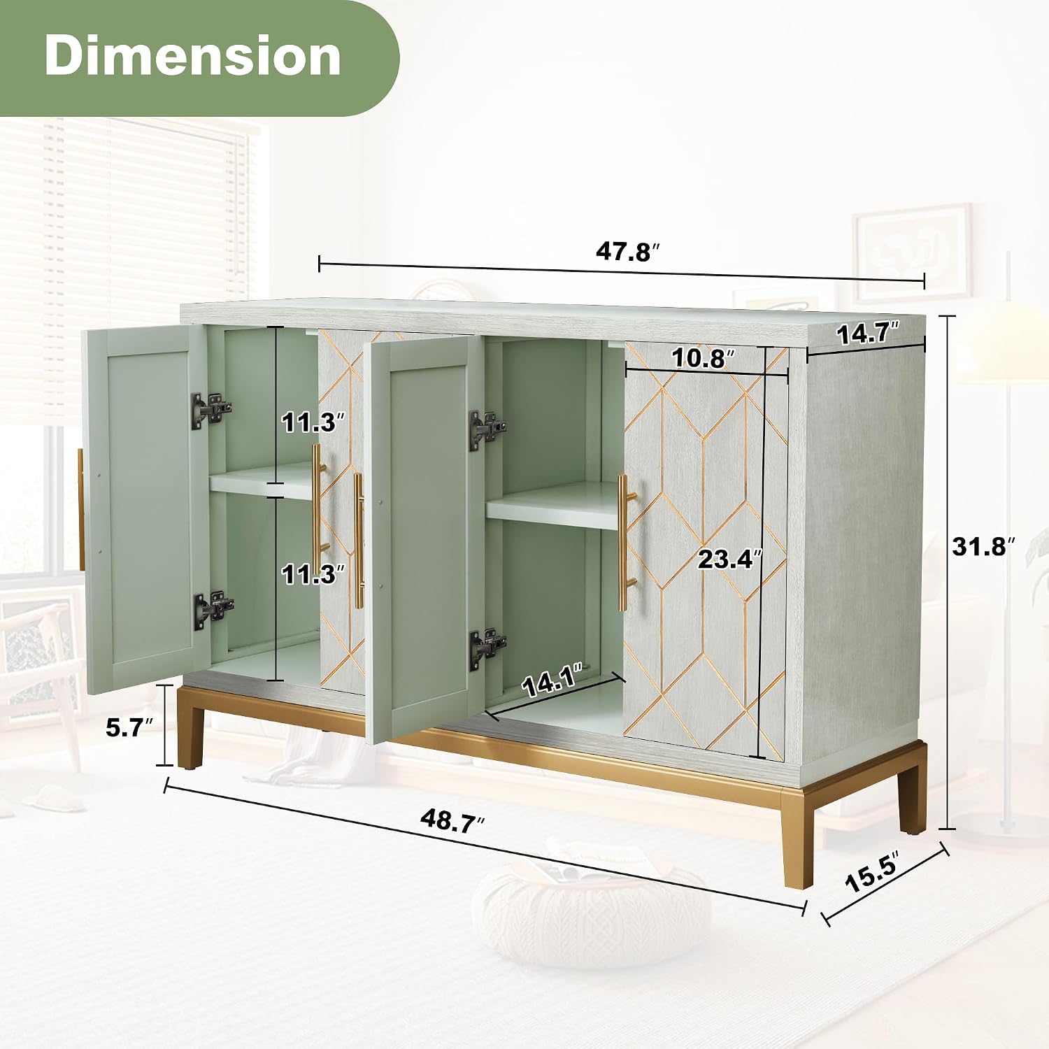 ตู้เก็บของ 4 บานแบบโมเดิร์น พร - Office Furniture Credenza บทวิจารณ์และราคา