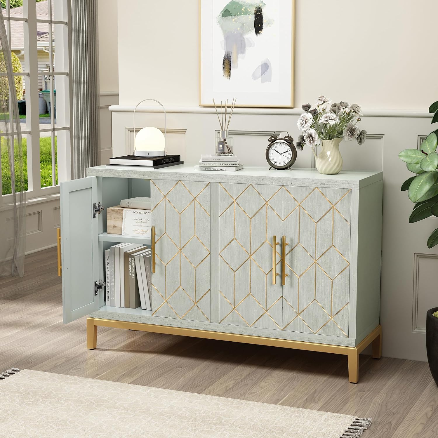 ตู้เก็บของ 4 บานแบบโมเดิร์น พร - Office Furniture Credenza บทวิจารณ์และราคา