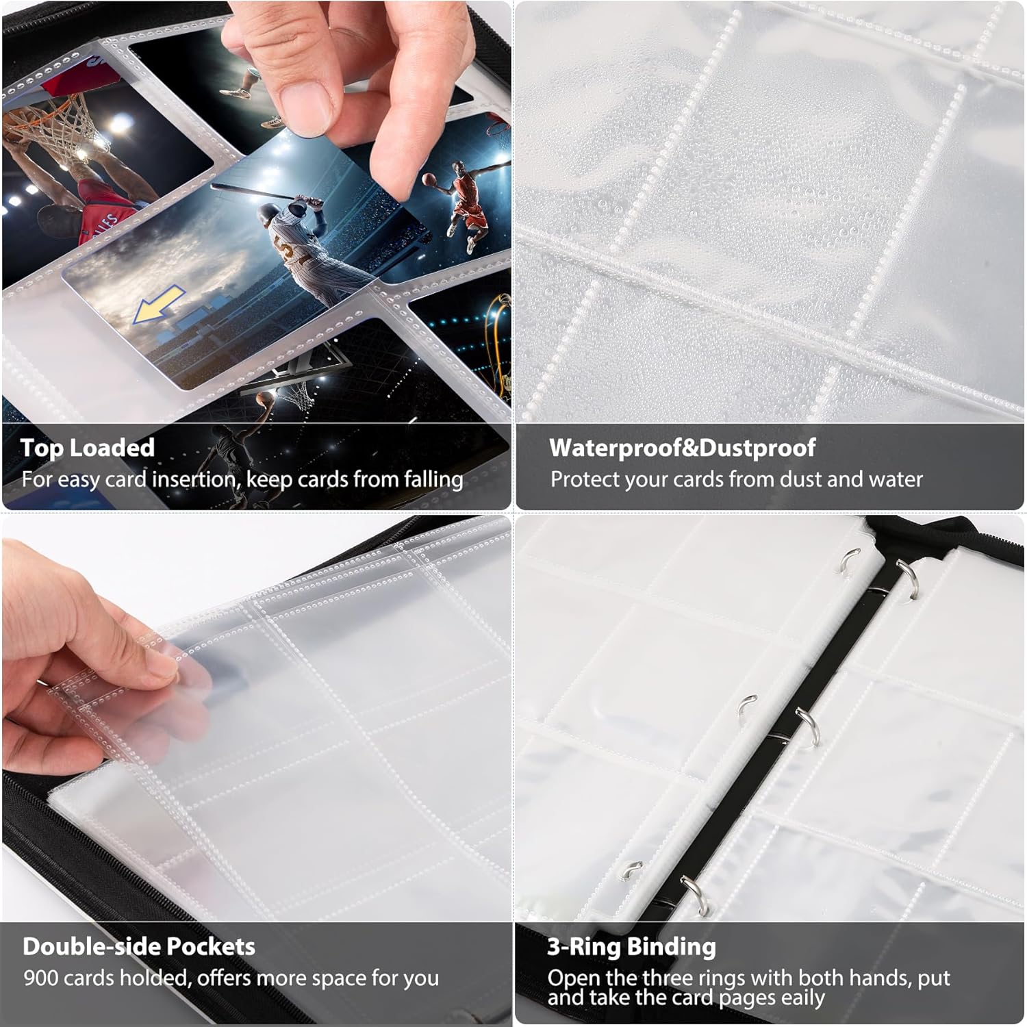แฟ้มใส่การ์ด 3 ห่วง, 900 ช่องใ - Binder Storage Box บทวิจารณ์และราคา