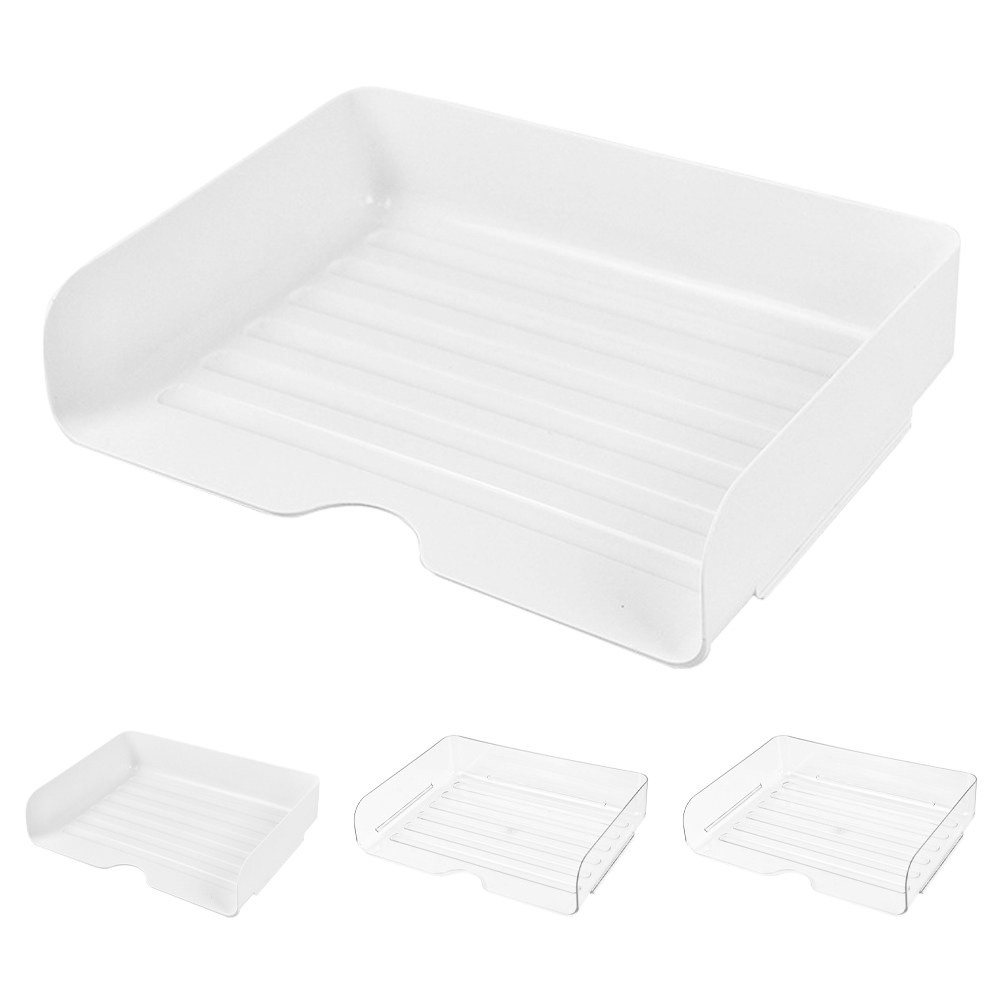 ถาดจัดระเบียบโต๊ะทำงานแบบใส 4  - Desktop Filing Tray บทวิจารณ์และราคา