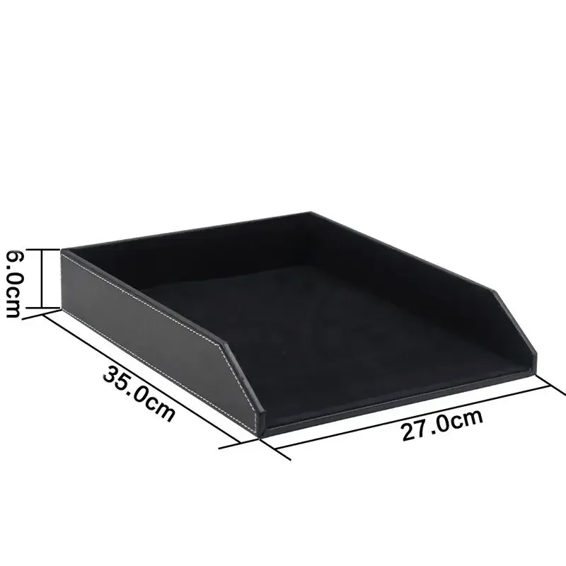 ธุรกิจชั้นเดียวแฟ้มถาดหนัง PU  - Desktop Filing Tray บทวิจารณ์และราคา