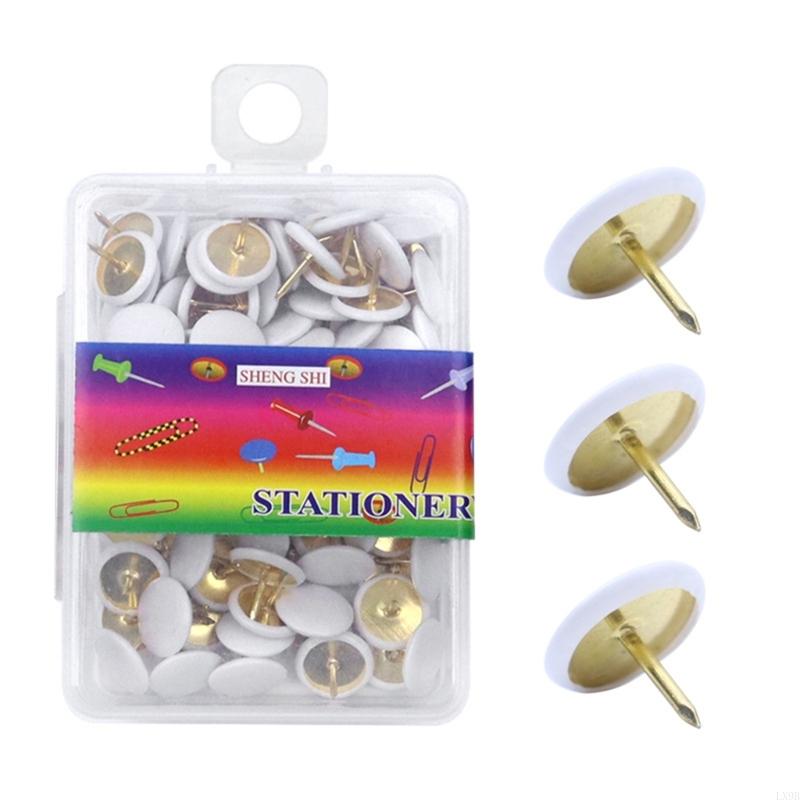 200 PCS รอบแบนหัวโลหะ Thumbtac - Office Furniture Online บทวิจารณ์และราคา